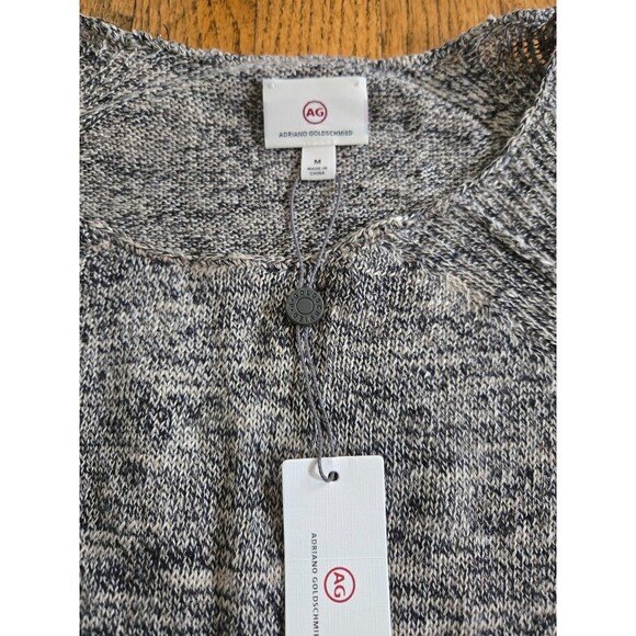 Adriano Goldschmied Womens Medium Linen Blend Knit Flora Pullover Sweater - Picture 4 of 9